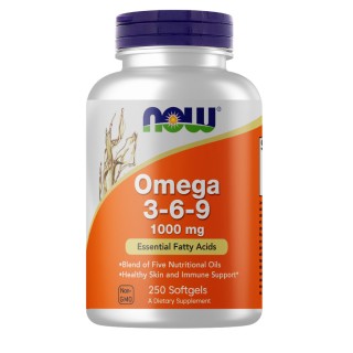Жирные кислоты NOW Omega 3-6-9, 250 капсул