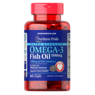 Omega-3 Fish Oil Extra Strength 1500мг (450мг Active Omega-3) 60 Softgels (Пошкоджено банку)