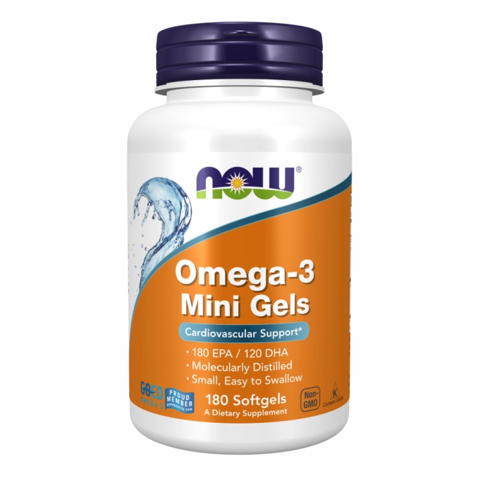 Omega-3 Mini Gels 500 mg - 180 sgels (Пошкоджено банку)