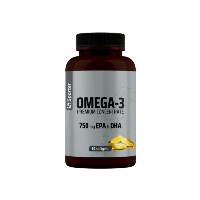 Жирні кислоти Sporter Omega 3 750 mg, 60 капсул