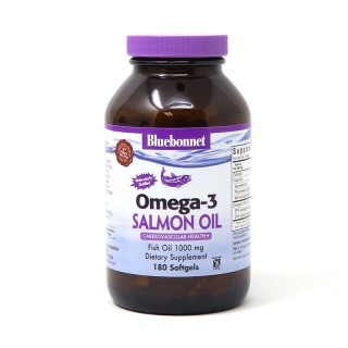 Жирные кислоты Bluebonnet Nutrition Natural Omega-3 Salmon Oil, 180 капсул