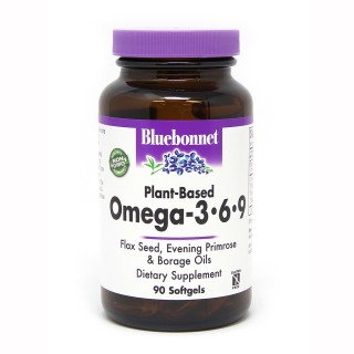 Жирні кислоти Bluebonnet Nutrition Omega 3-6-9 Plant-Baset 1000 mg, 90 капсул