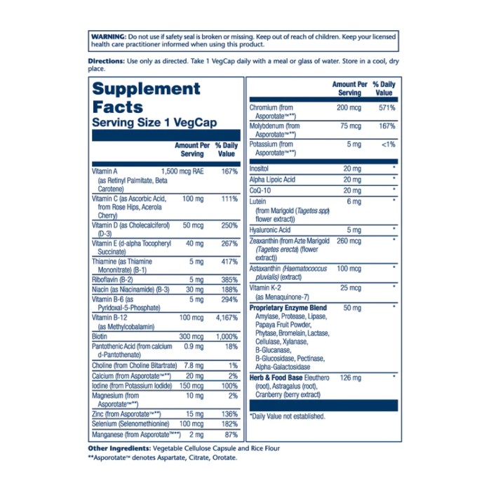 Мультиформний комплекс для дорослих 50+, один раз на день - 90 vcaps