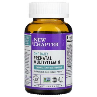Вітаміни та мінерали New Chapter One Daily Prenatal Multivitamin, 30 таблеток