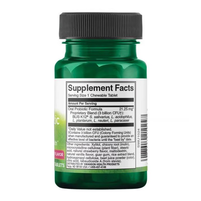 Формула для перорального пробіотику 3 мільярди КУО - 30 таблеток Натуральна полуниця