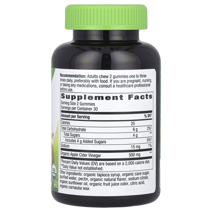 Натуральна добавка Nature's Way Органічний яблучний оцет, 60 желейок