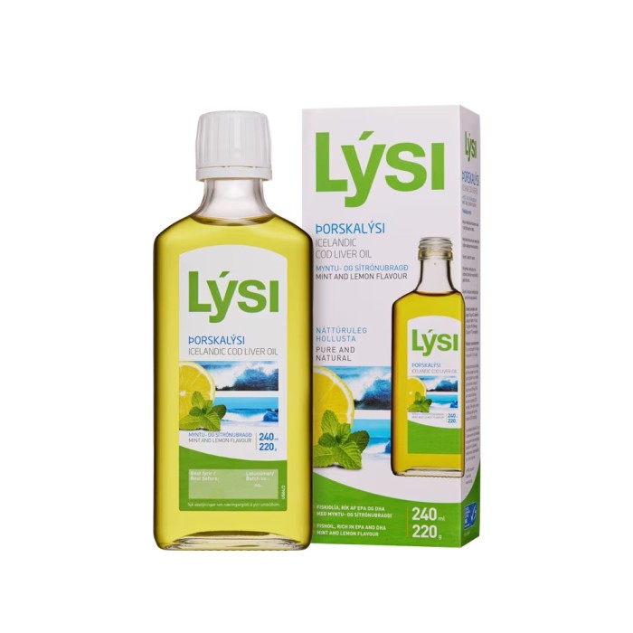 Жирные кислоты Lysi Liquid Cod Liver Oil, 240 мл Лимон-мята