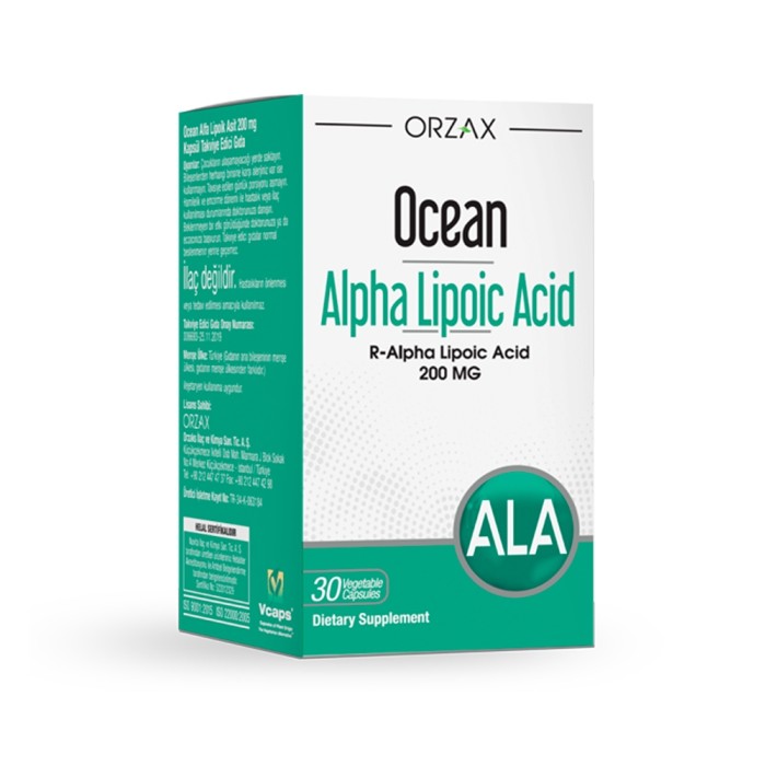Натуральна добавка Orzax Ocean Alpha Lipoic Acid 200 mcg, 30 капсул
