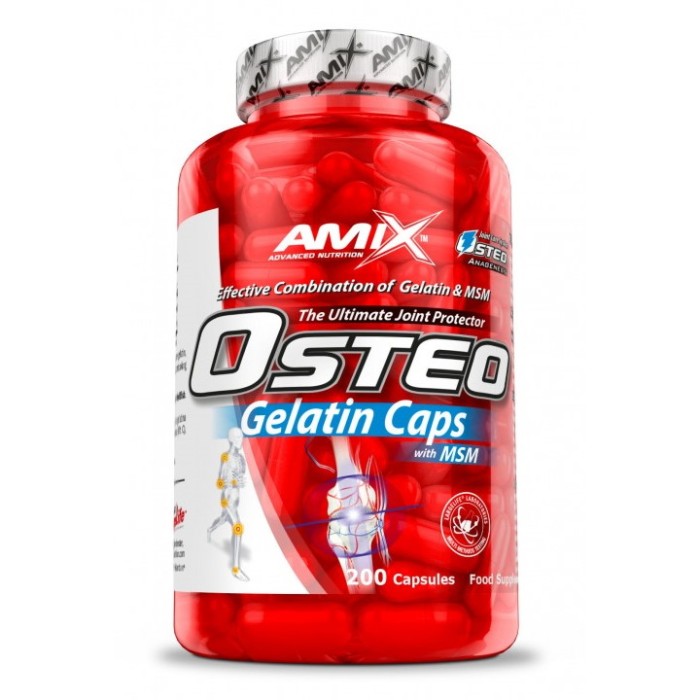 Препарат для суглобів і зв'язок Amix Nutrition Osteo Gelatine + MSM, 200 капсул