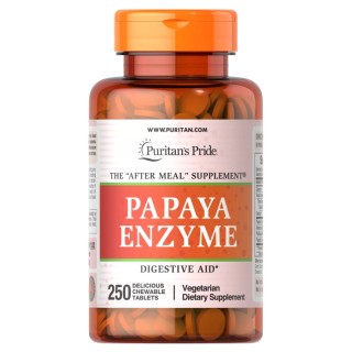 Натуральна добавка Puritan's Pride Papaya Enzyme, 250 жувальних таблеток