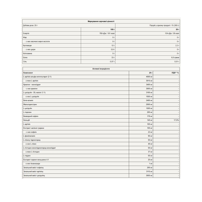 Phantom Pre-Workout - 300 г ананаса