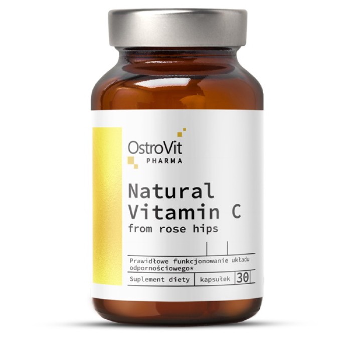 Витамины и минералы OstroVit Pharma Natural Vitamin C от Rose Hips, 30 капсул