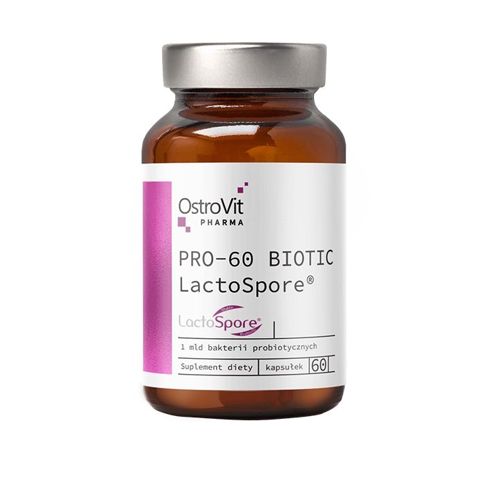 Пробіотики і пребіотики OstroVit Pharma PRO-60 BIOTIC LactoSpore, 60 капсул