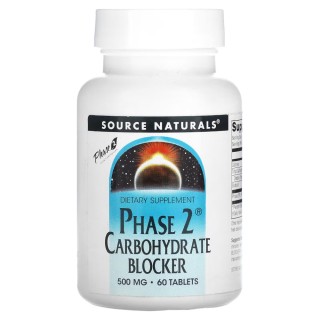 Натуральна добавка Source Naturals Phase 2 Carbohydrate Blocker, 60 таблеток