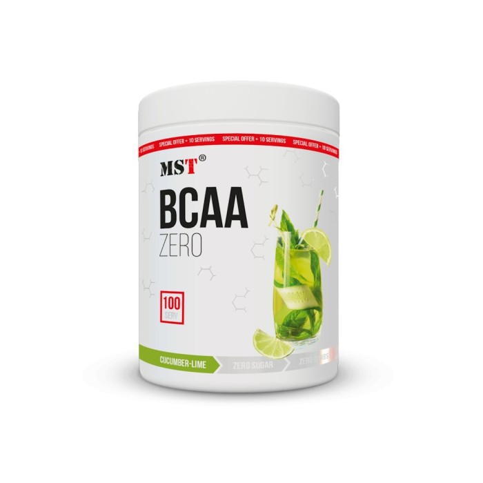 Амінокислота BCAA MST BCAA Zero, 600 грам Огірок-лайм