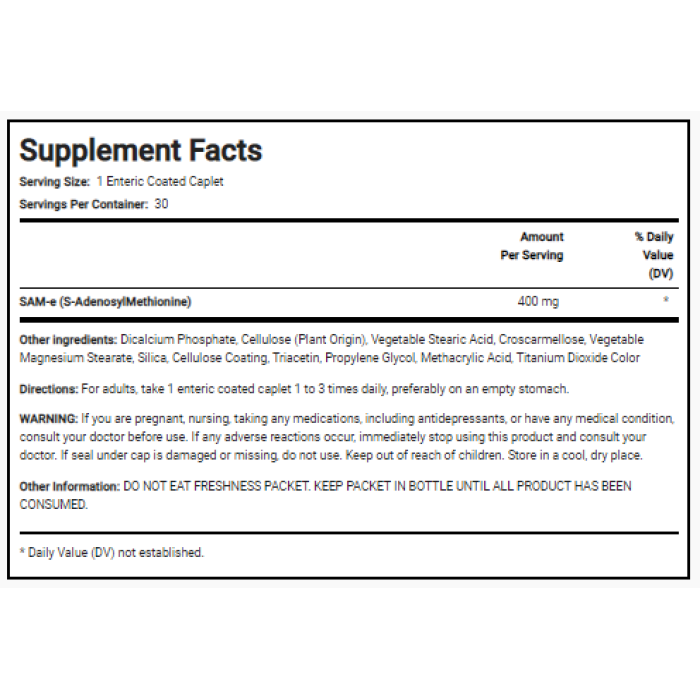 SAM-e 400 мг - 30 капсул