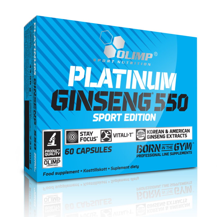 Натуральна добавка Olimp Platinum Ginseng, 60 капсул - Sport Edition