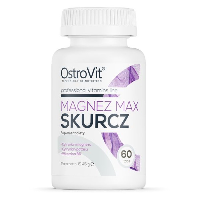 Витамины и минералы OstroVit Magnez MAX Skurcz, 60 таблеток