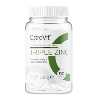 Вітаміни та мінерали OstroVit Triple Zinc, 90 капсул