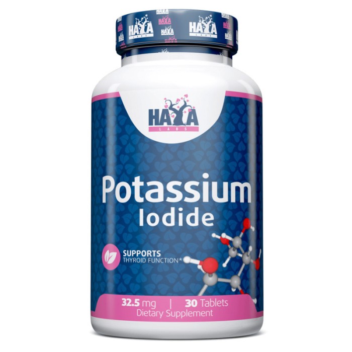 Вітаміни та мінерали Haya Labs Potassium Iodide 32.5 mg, 30 таблеток