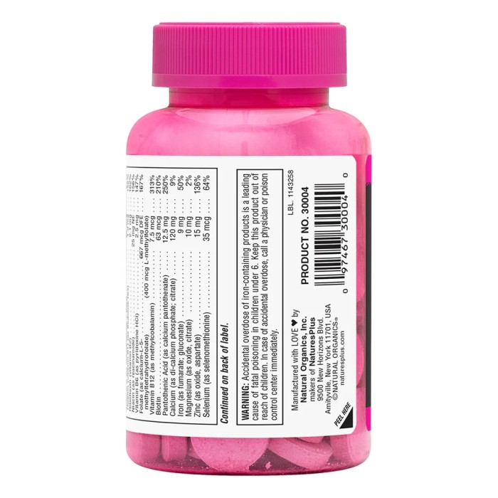 Вітаміни та мінерали Natures Plus Power Teen for Her, 60 жувальних таблеток Лісова ягода