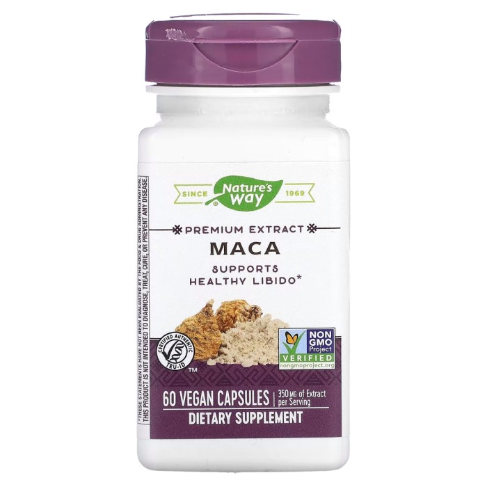 Натуральна добавка Nature's Way Premium Extract Maca 350 mg, 60 вегакапсул