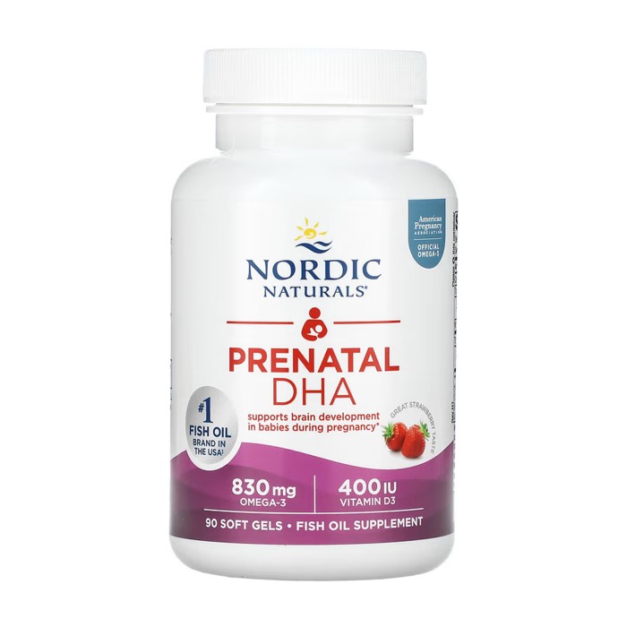 Prenatal DHA - 90 м'яких капсул Полуниця