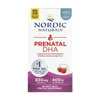 Prenatal DHA - 90 м'яких капсул Полуниця