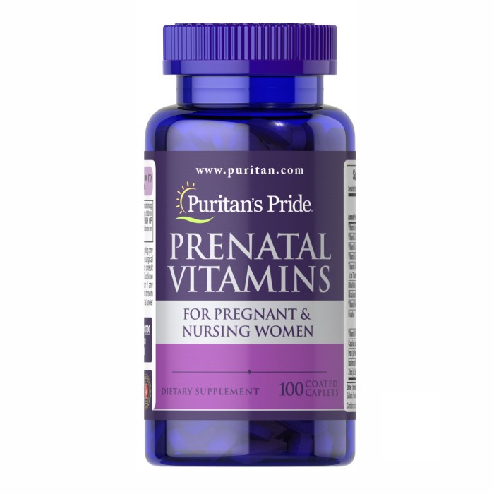 Prenatal Vitamins - 100 Caplets (Повреждена этикетка)