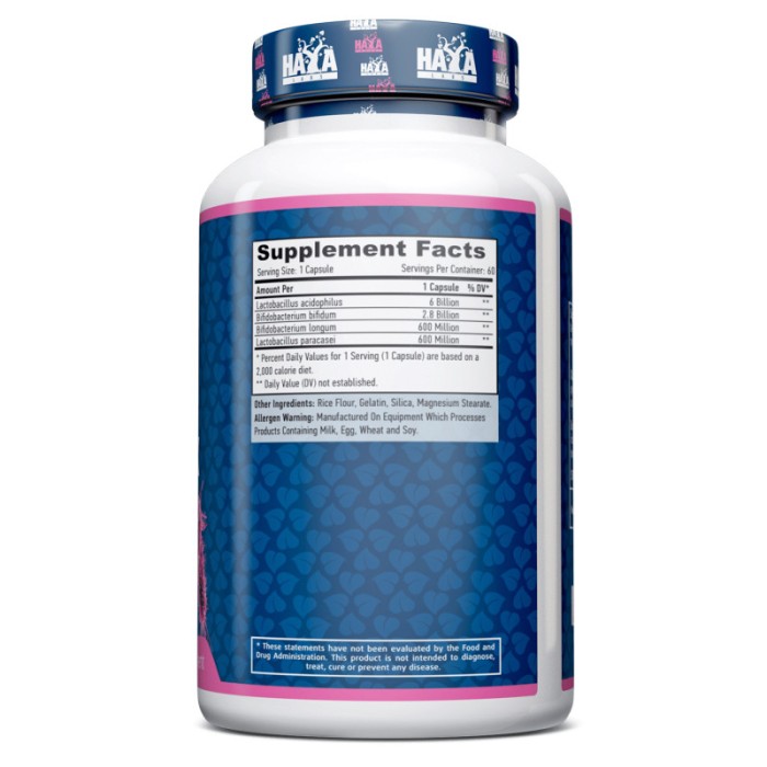 Пробіотики і пребіотики Haya Labs Probiotic Complex, 60 капсул