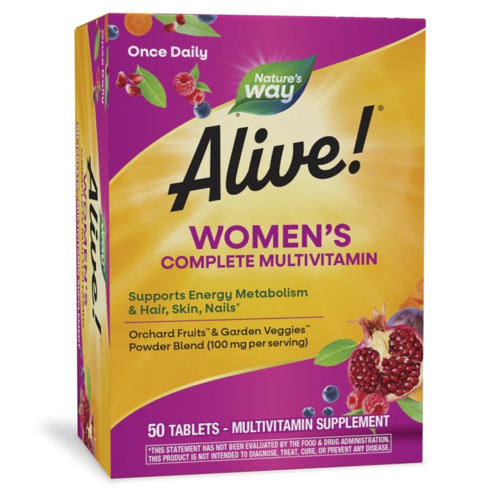 Вітаміни та мінерали Nature's Way Alive! Women's Complete Multivitamin, 50 таблеток