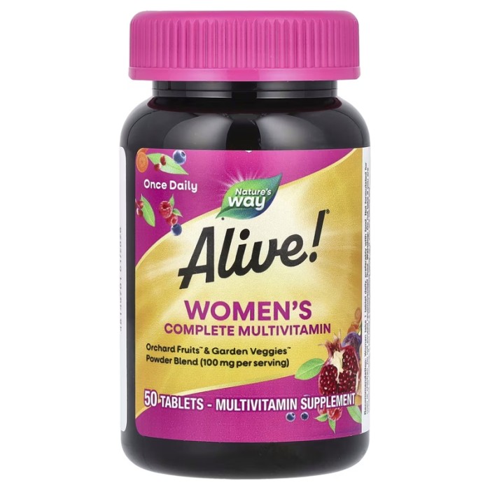 Вітаміни та мінерали Nature's Way Alive! Women's Complete Multivitamin, 50 таблеток