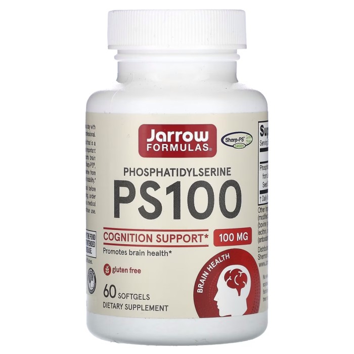 Естественная добавка Jarrow Formulas PS100 100 mg, 60 капсул