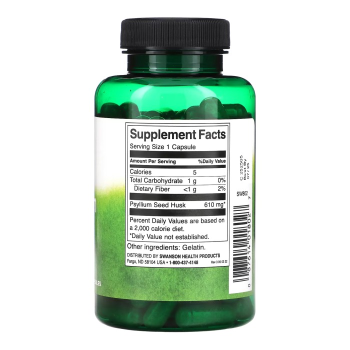 Лушпиння подорожника 610 мг - 100 капсул