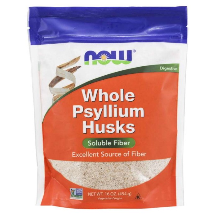 Натуральная добавка NOW Whole Psyllium Husks, 454 грамм