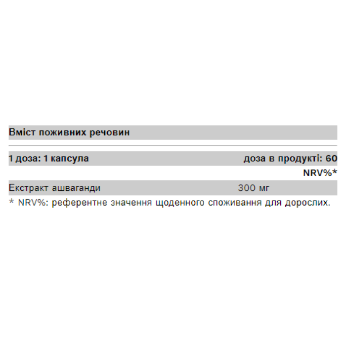 Ашваганда - 60 капсул