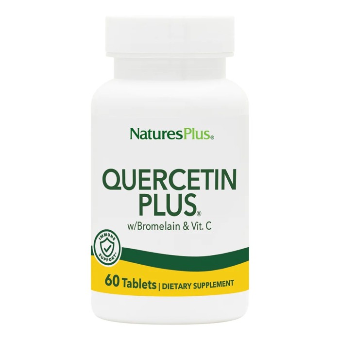 Натуральна добавка Natures Plus Quercetin Plus, 60 таблеток
