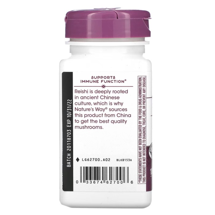 Натуральная добавка Nature's Way Reishi, 100 капсул
