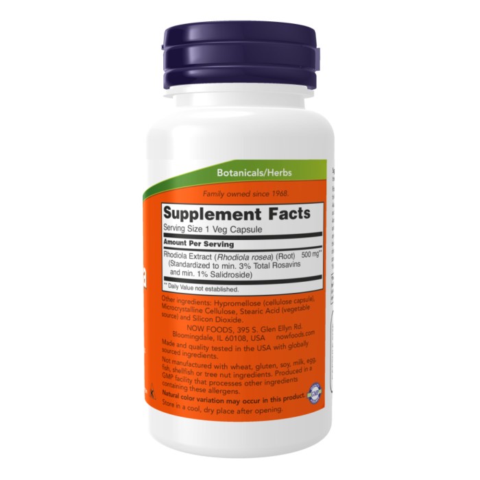 Екстракт родіоли 500 мг 3% - 60 капсул