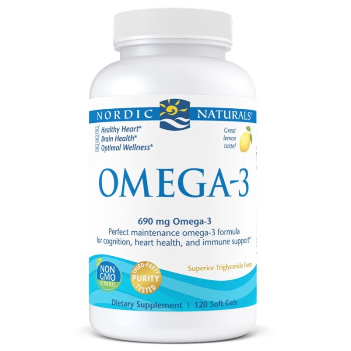 Жирные кислоты Nordic Naturals Omega-3, 120 капсул