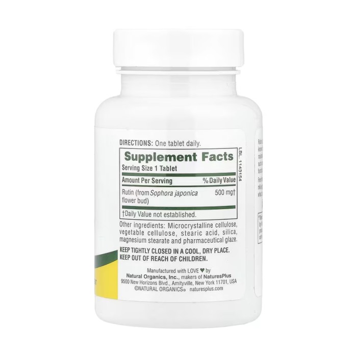 Рутин 500 мг - 60 таблеток