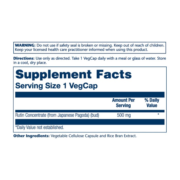 Рутин 500 мг - 90 вегетаріанських капсул