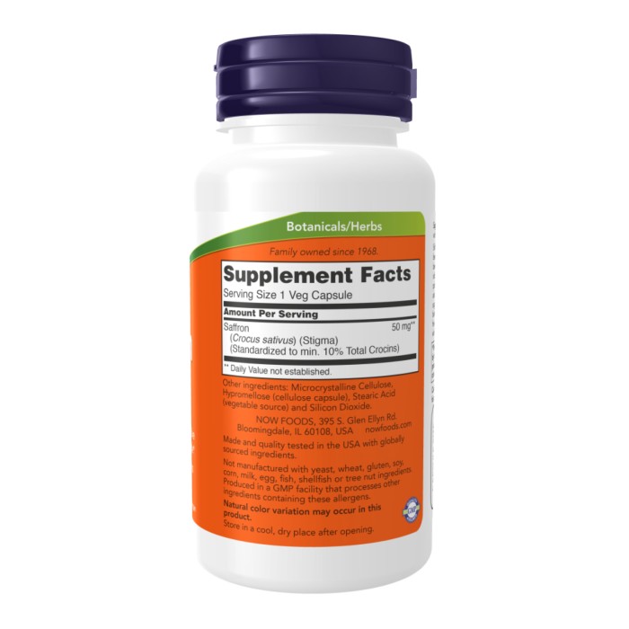 Шафран 50 мг - 60 вегетаріанських капсул