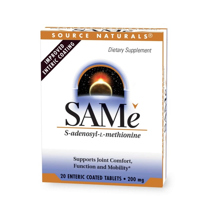 SAMe 200 мг в кишечнорастворимой оболочке — 20 таблеток