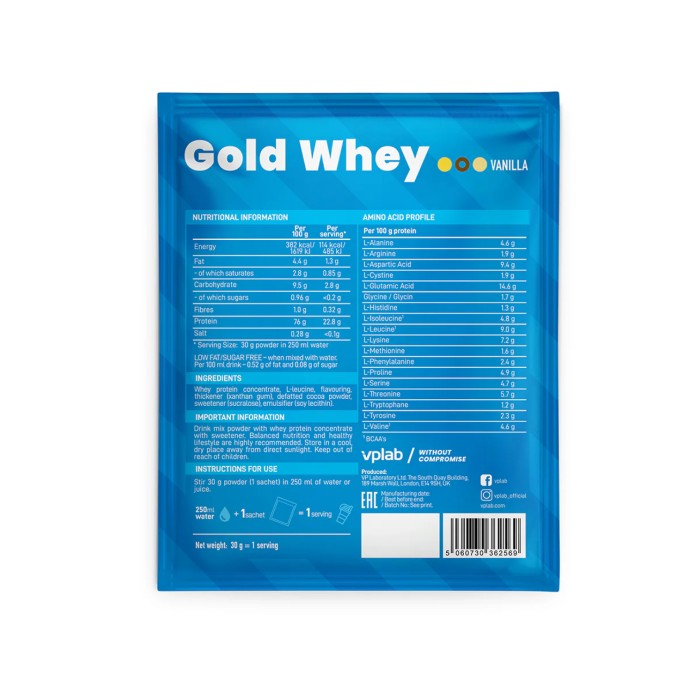 Зразок Gold Whey - 30 г ванілі