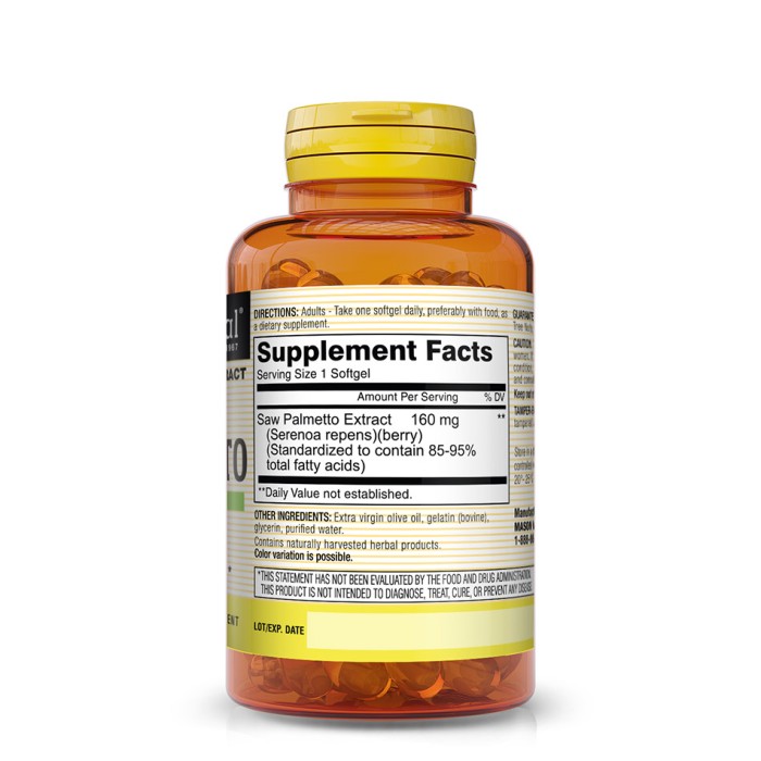 Натуральна добавка Mason Natural Saw Palmetto, 60 капсул