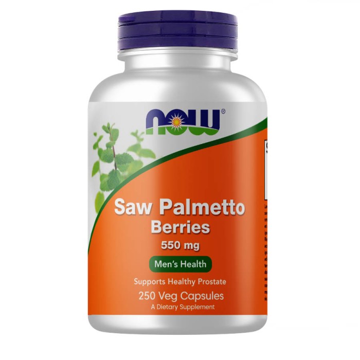 Натуральна добавка NOW Saw Palmetto Berries 550 mg, 250 вегакапсул