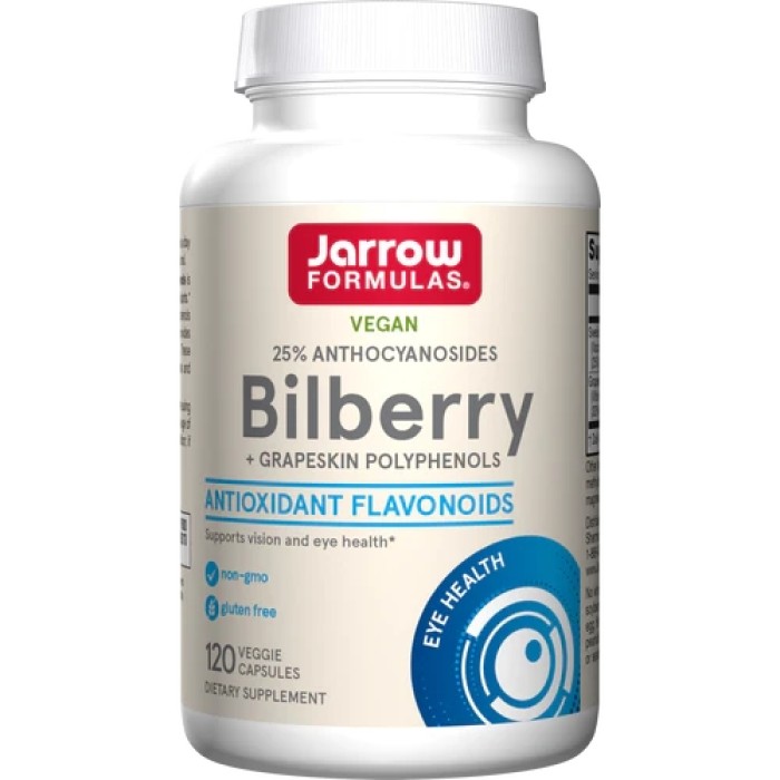 Натуральна добавка Jarrow Formulas Bilberry + Grapeskin Polyphenols, 120 вегакапсул