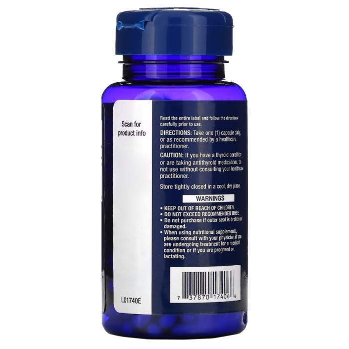 Витамины и минералы Life Extension Sea-Iodine 1000 mcg, 60 вегакапсул