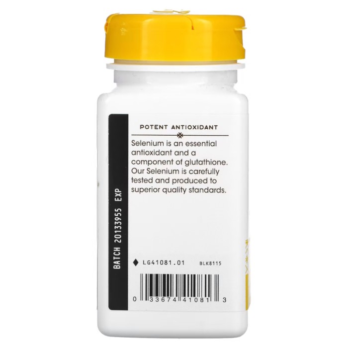 Витамины и минералы Nature's Way Selenium 200 mcg, 100 капсул